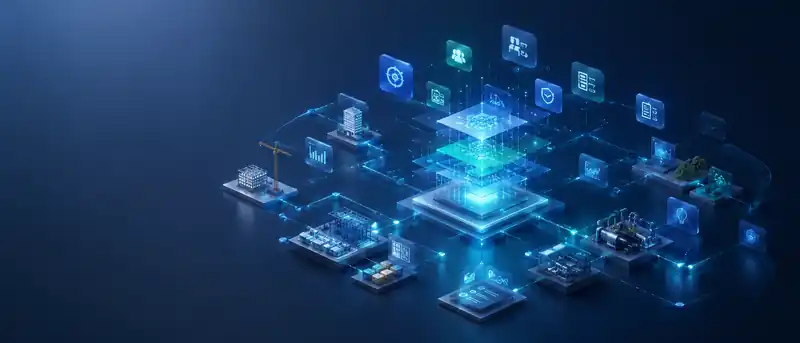3D-Visualisierung eines vernetzten Informationsmodells mit Prozessen, Rollen und Daten